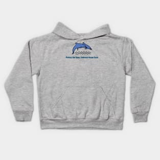 Protect Our Seas, Embrace Ocean Ease Ocean Conservation Kids Hoodie
